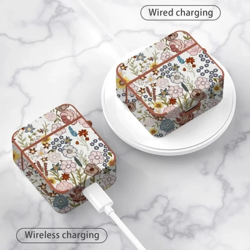 Fresh‎ Flowers PU LeatherCase For AirPods